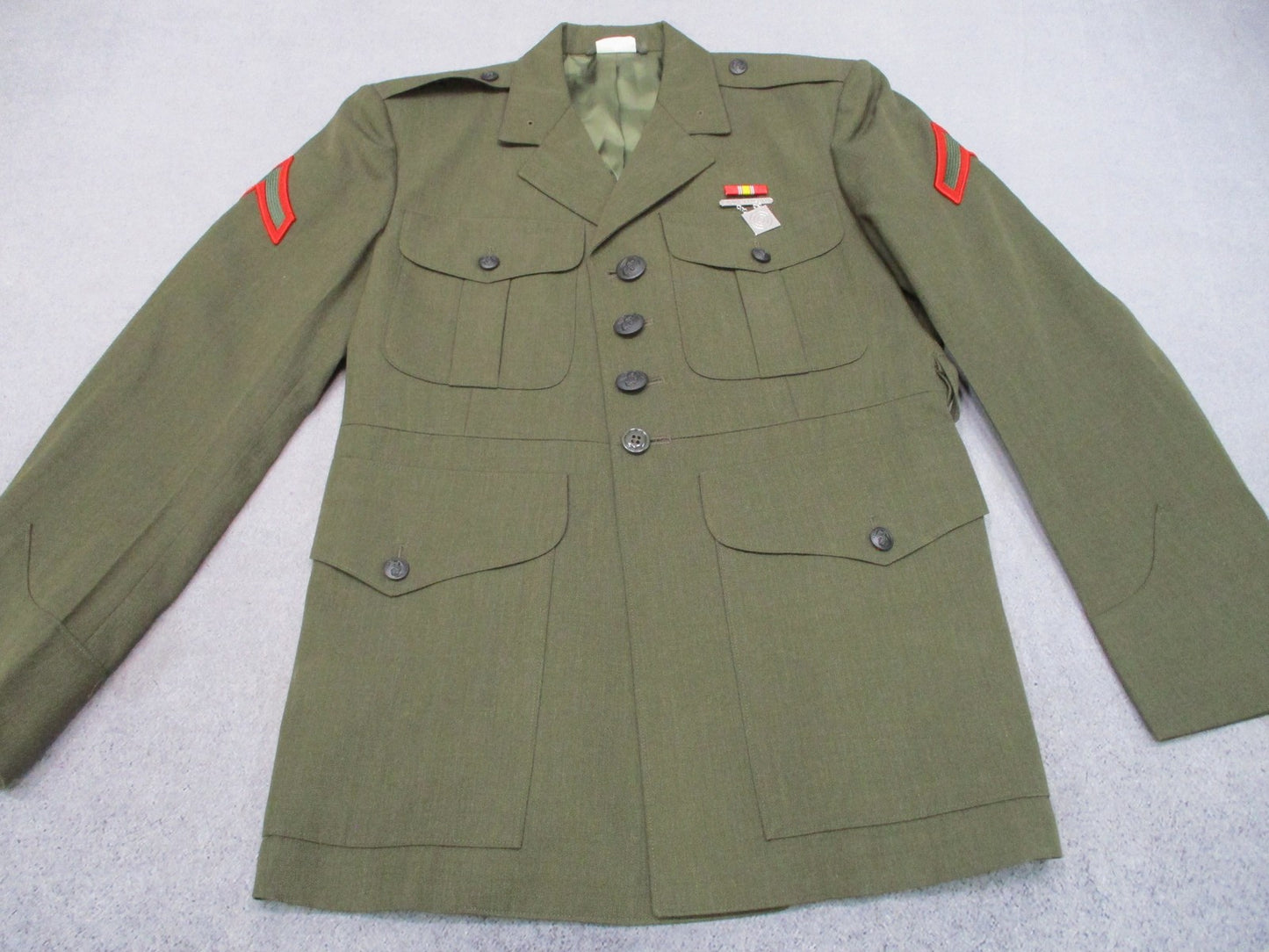 USMC Green Dress Uniform Coat DSCP NSN Size 42XS 8405-01-279-5630 olive green