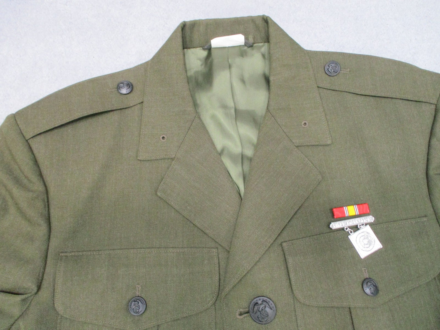 USMC Green Dress Uniform Coat DSCP NSN Size 42XS 8405-01-279-5630 olive green