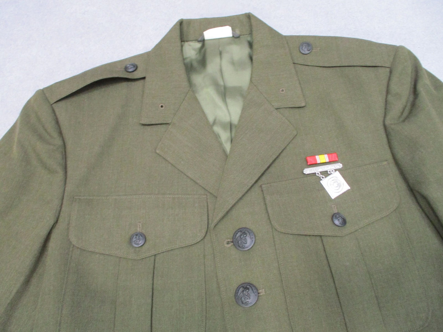 USMC Green Dress Uniform Coat DSCP NSN Size 42XS 8405-01-279-5630 olive green