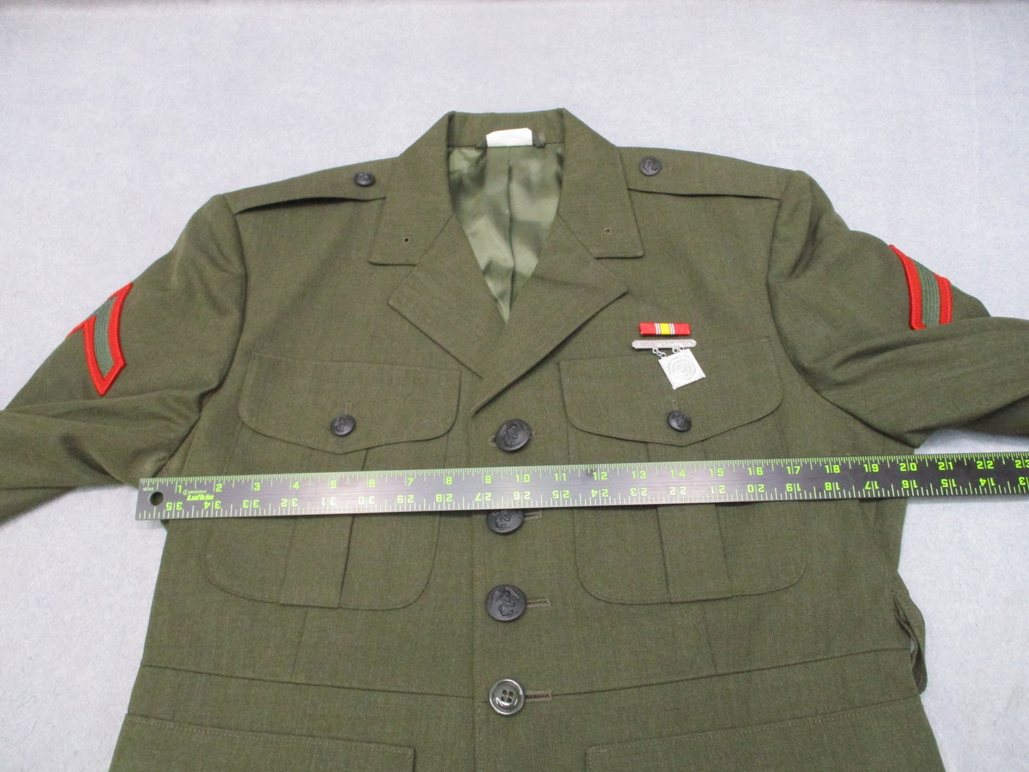 USMC Green Dress Uniform Coat DSCP NSN Size 42XS 8405-01-279-5630 olive green