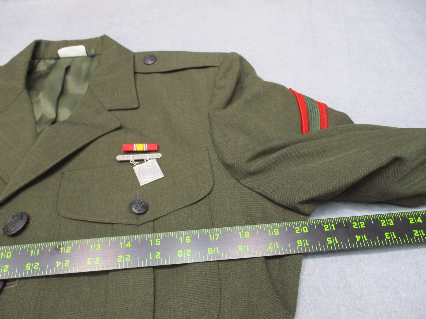 USMC Green Dress Uniform Coat DSCP NSN Size 42XS 8405-01-279-5630 olive green