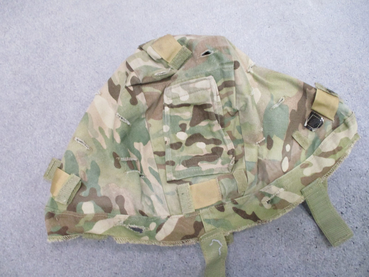 ACH Helmet Cover Used Worn Military Surplus IR Tabs OCP L-XL 8415-01-580-0038