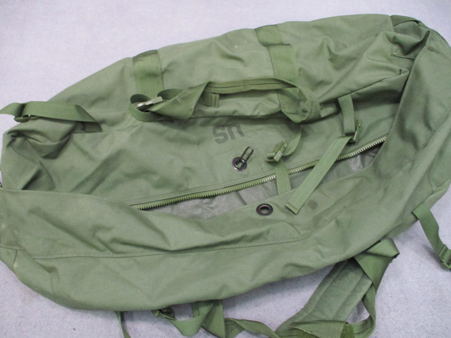 OD Green Side Zipper Duffle bag USGI Sea Bag Military Issue Surplus