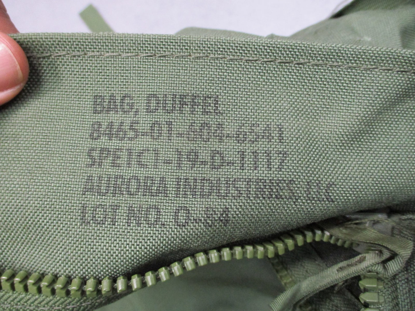 OD Green Side Zipper Duffle bag USGI Sea Bag Military Issue Surplus