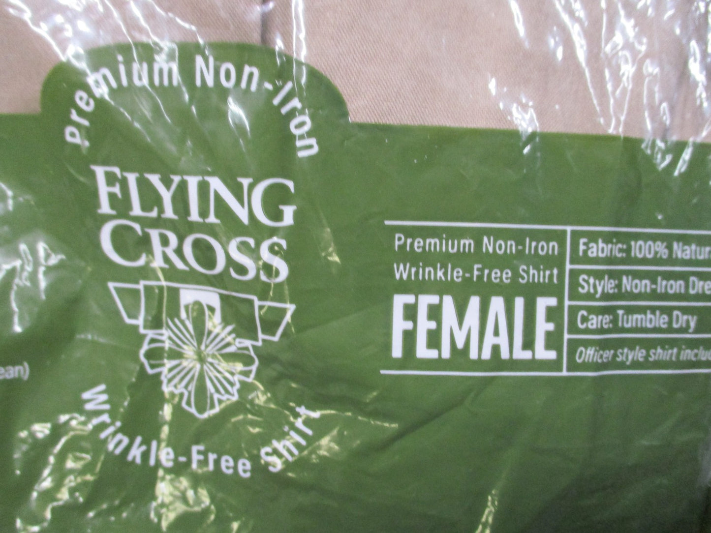 Flying Cross Fechheimer Womens AGSU Shirt Tan LS Enlisted tan/khaki 12 Tall