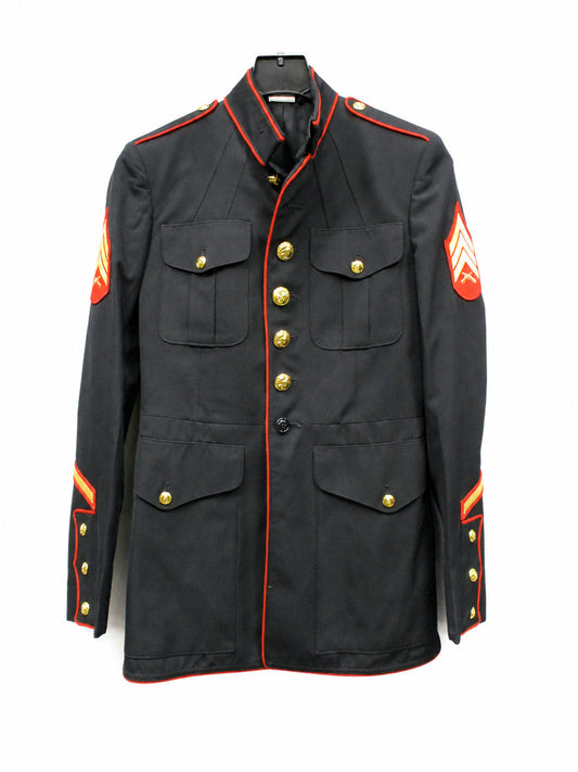 USMC Dress Blues Coat Crown Clothing Co NSN MAN'S 40L 8405-01-512-3177