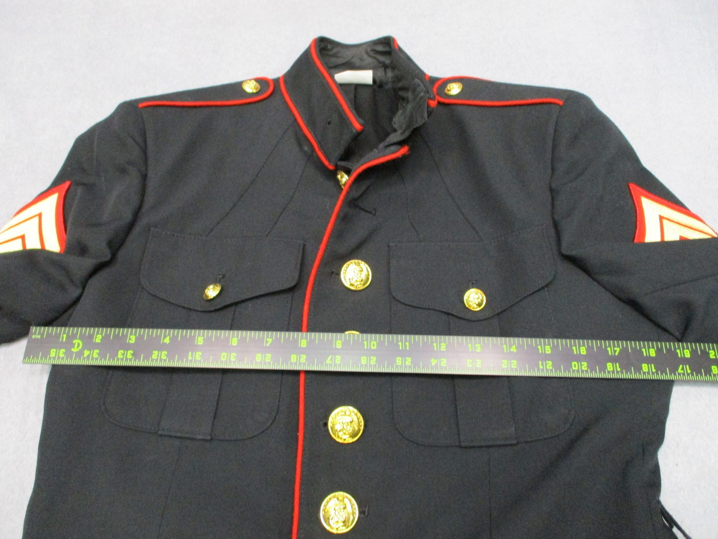 USMC Dress Blues Coat Crown Clothing Co NSN MAN'S 40L 8405-01-512-3177