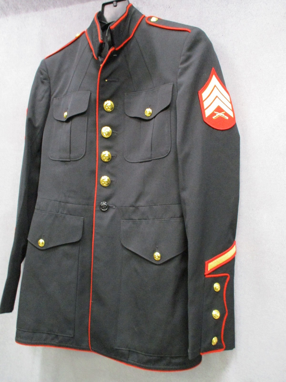 USMC Dress Blues Coat Crown Clothing Co NSN MAN'S 40L 8405-01-512-3177