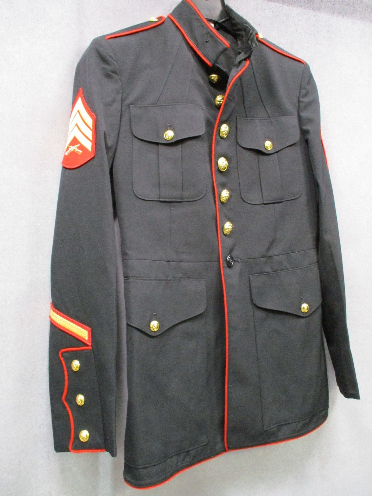 USMC Dress Blues Coat Crown Clothing Co NSN MAN'S 40L 8405-01-512-3177