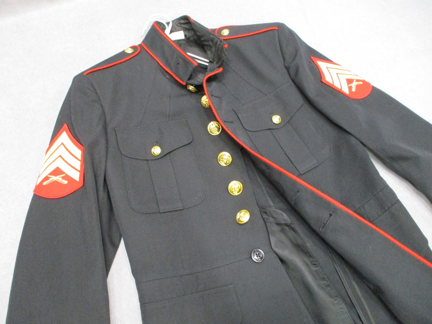 USMC Dress Blues Coat Crown Clothing Co NSN MAN'S 40L 8405-01-512-3177