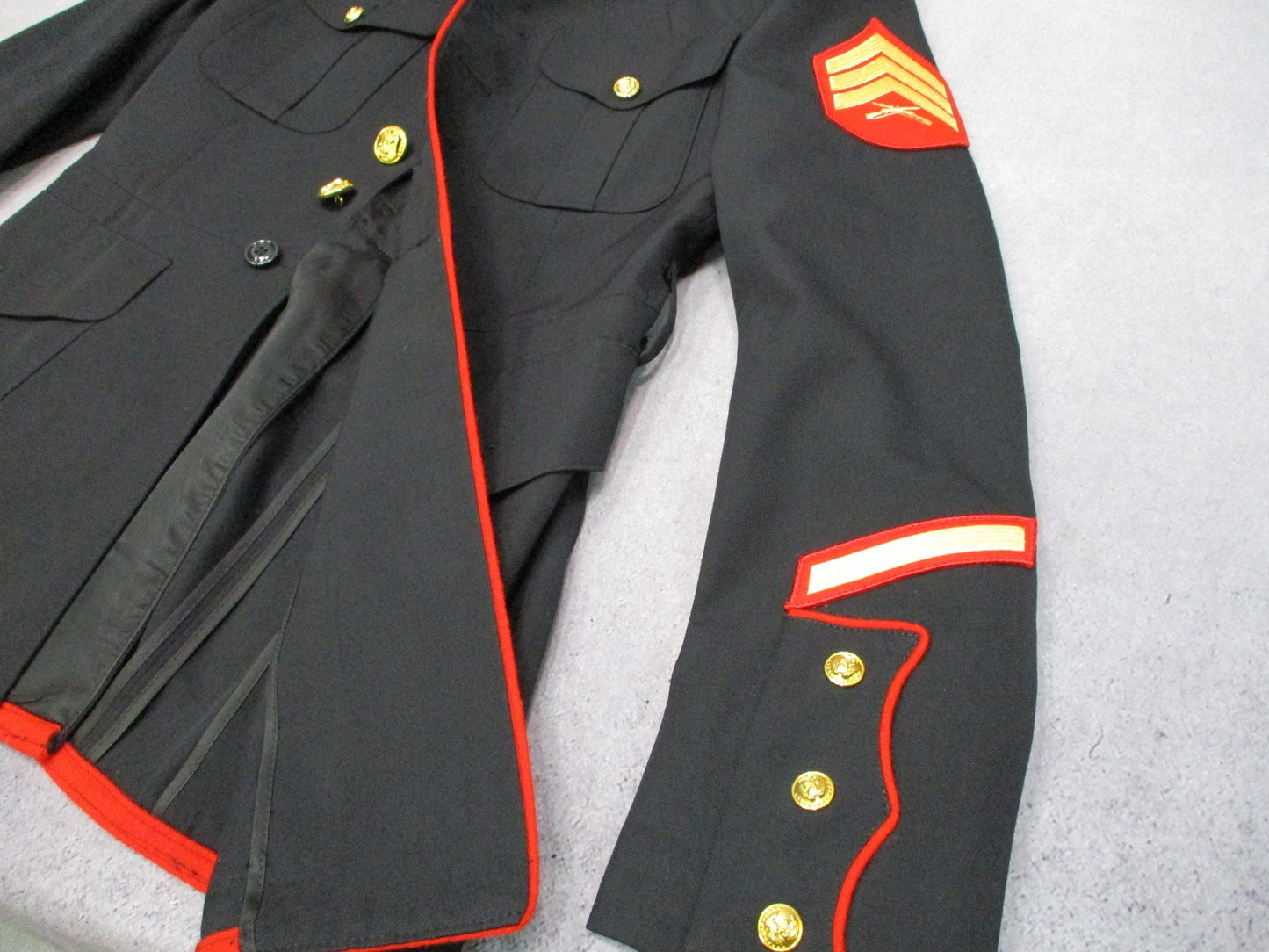 USMC Dress Blues Coat Crown Clothing Co NSN MAN'S 40L 8405-01-512-3177