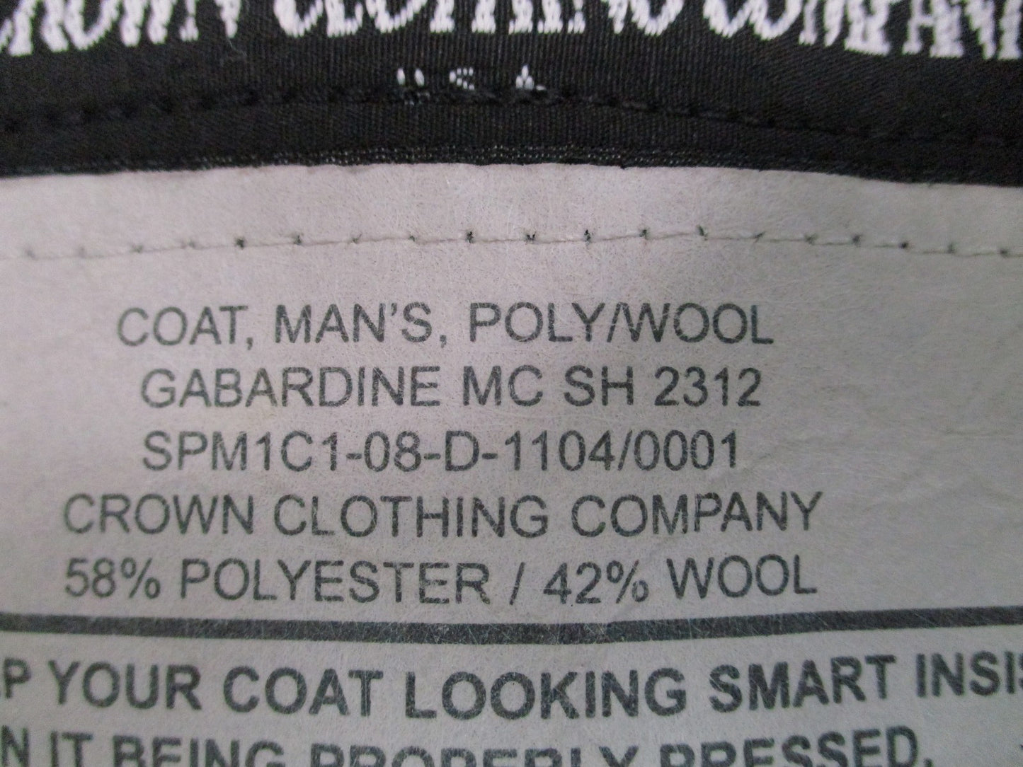 USMC Dress Blues Coat Crown Clothing Co NSN MAN'S 40L 8405-01-512-3177