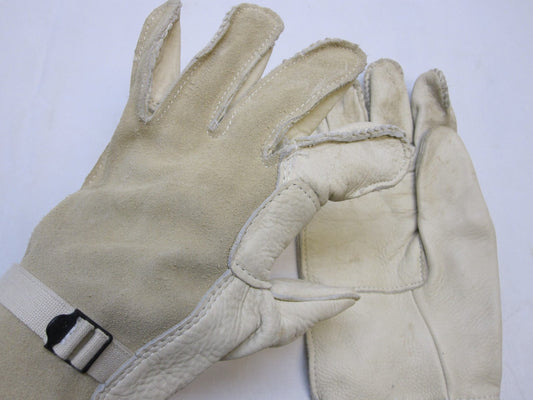 USGI Military Cattlehide Cattle hide Leather Heavy Duty Work Gloves Size 2 USED