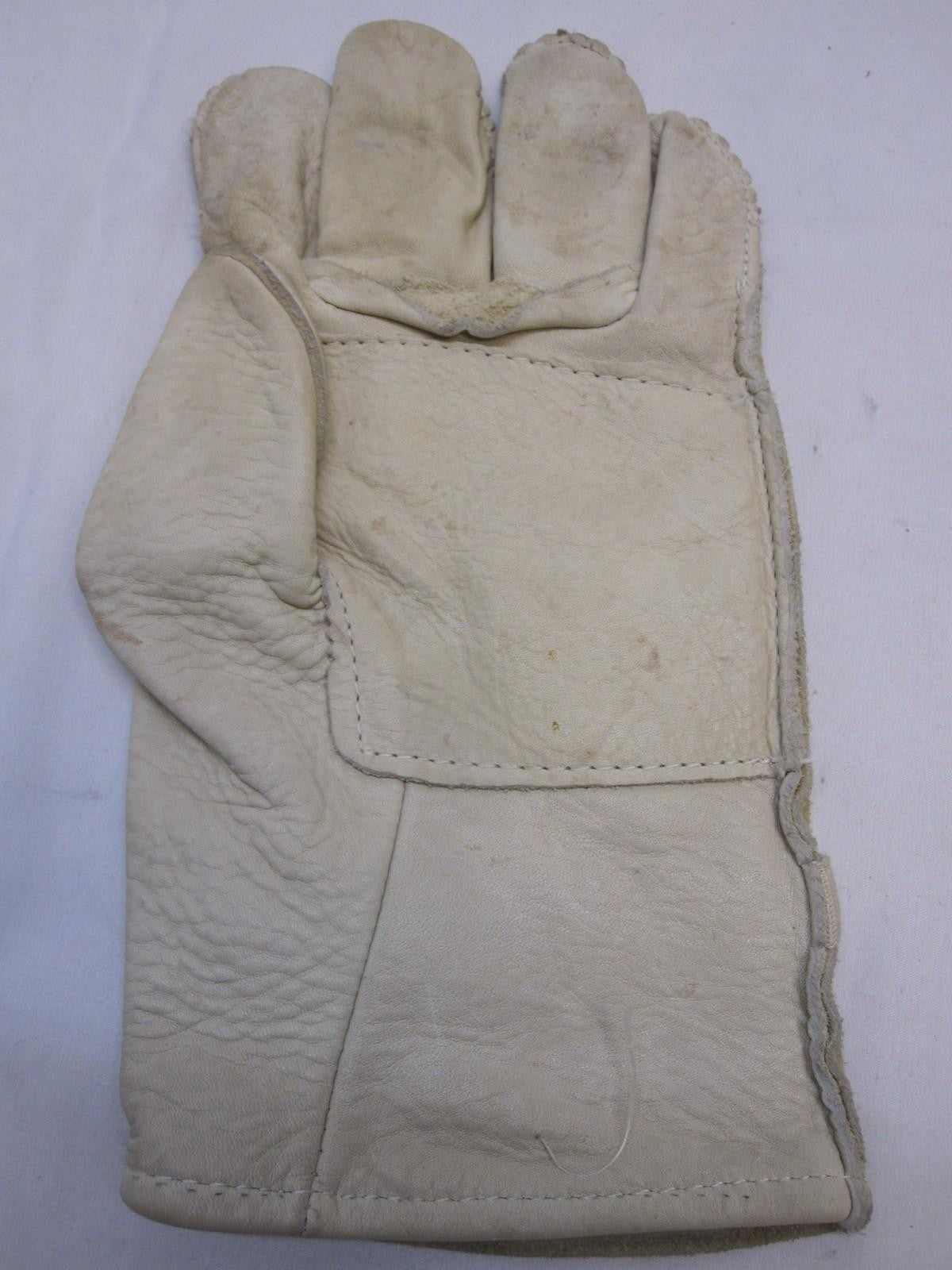 USGI Military Cattlehide Cattle hide Leather Heavy Duty Work Gloves Size 2 USED