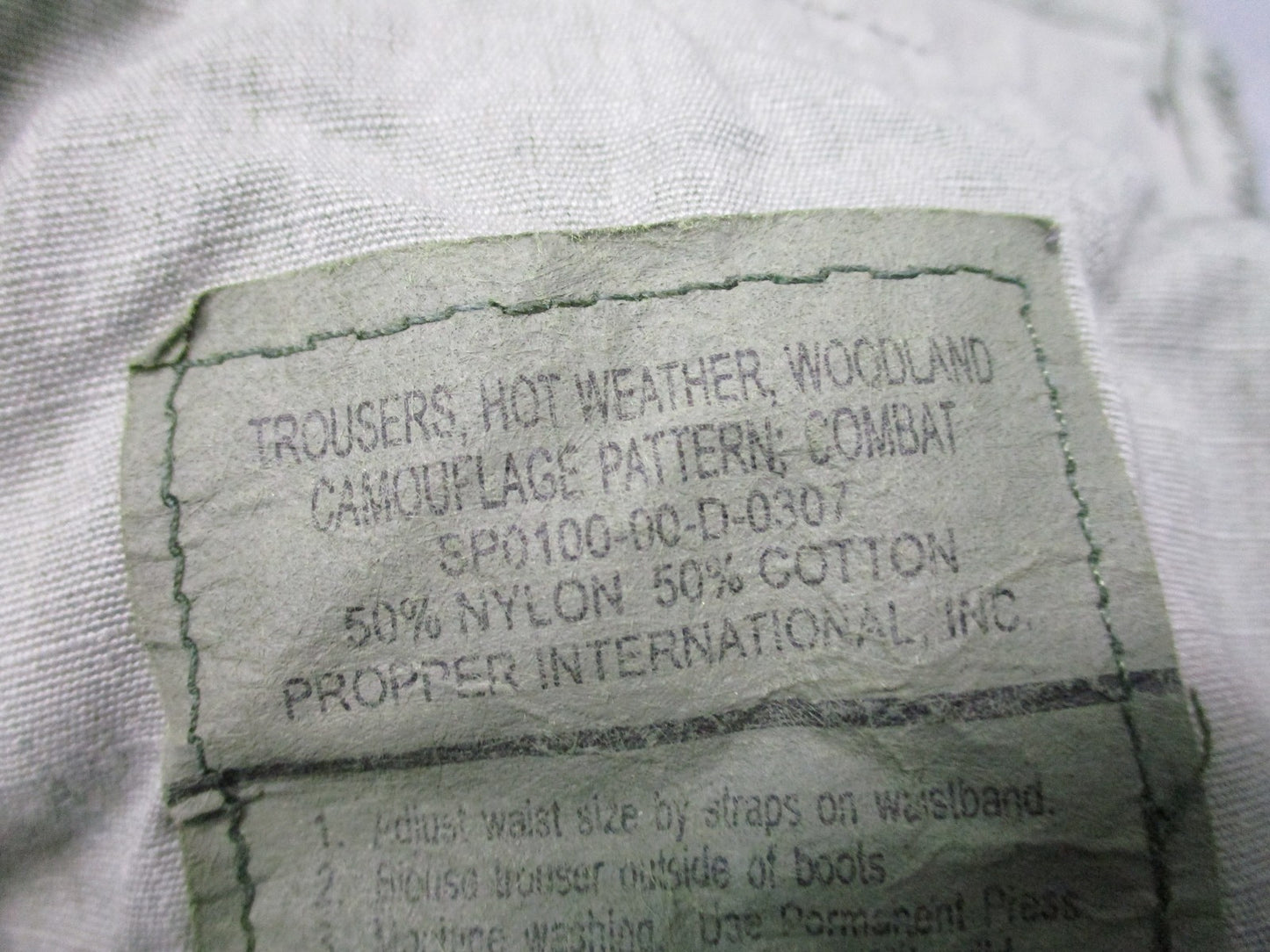 Propper Woodland Hot Weather Combat Trousers Used Good LARGE-REGULAR
