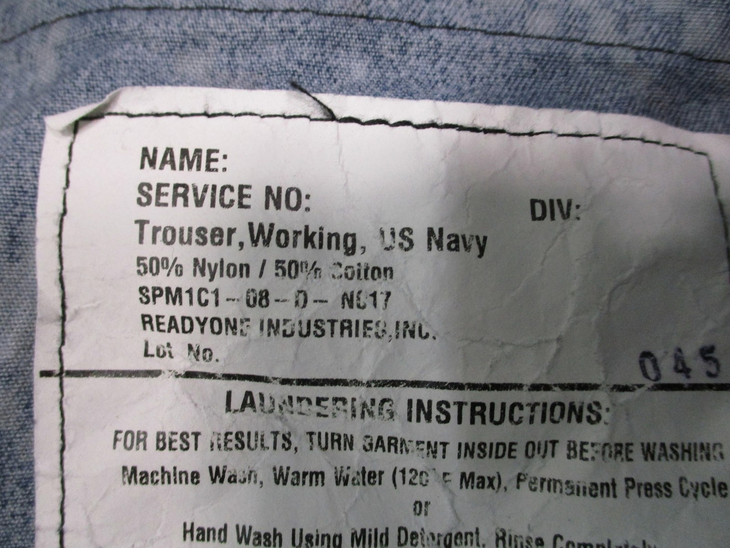 US Navy NWU Type I Digital Camo Working Trousers Small Short 8405-01-540-1356