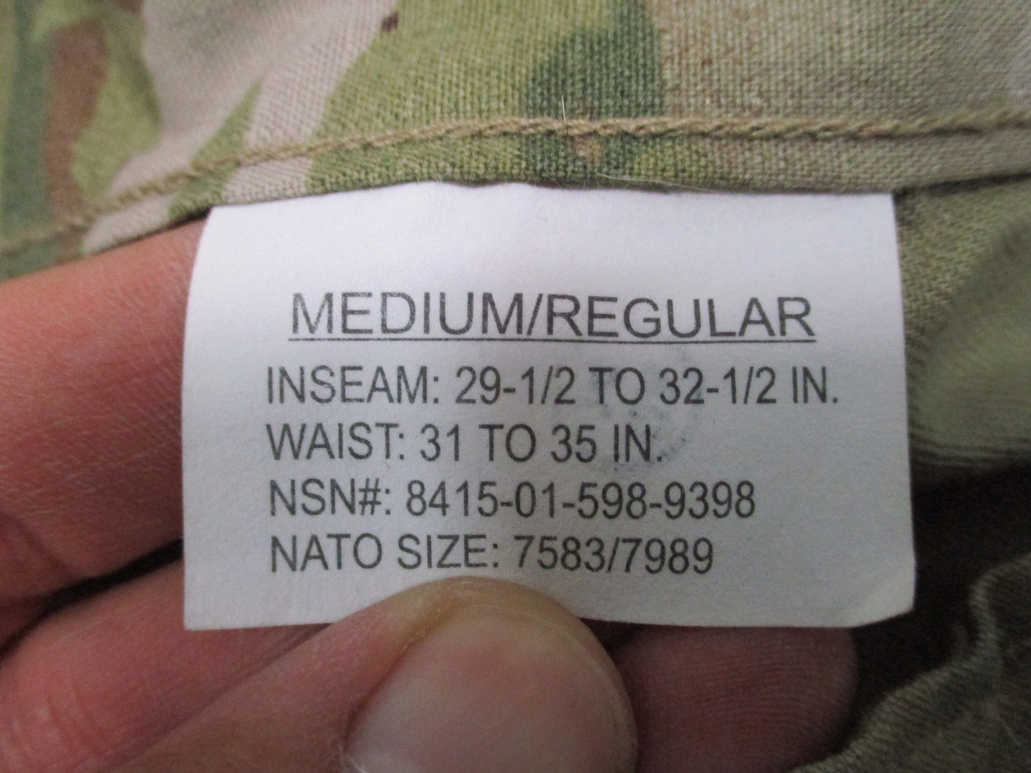 USGI Army FRACU Scorpion OCP Trousers Medium Regular 8415-01-598-9398 FR Pants