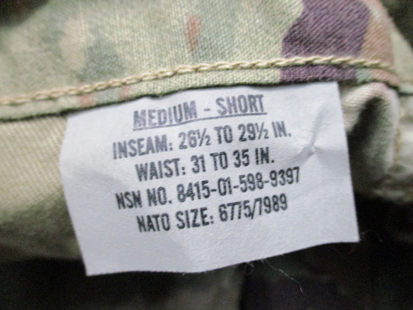 New US Army ACU Trousers Medium Short OCP Flame Resistant Insect Shield Pants