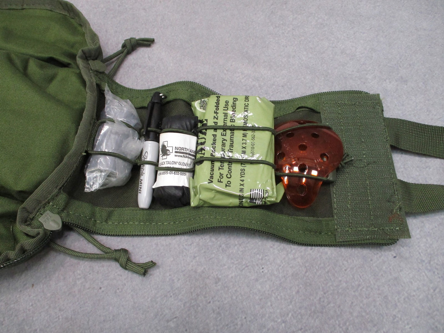 Custom IFAK First Aid Kit OD Green MOLLE Pouch Trauma Supplies Tactical Medical