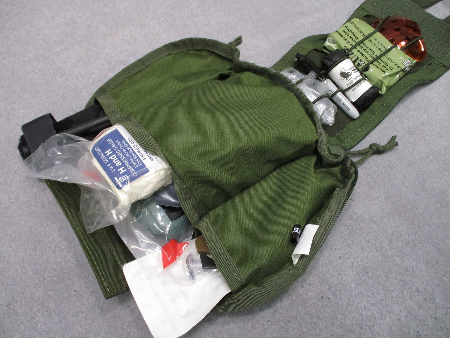 Custom IFAK First Aid Kit OD Green MOLLE Pouch Trauma Supplies Tactical Medical