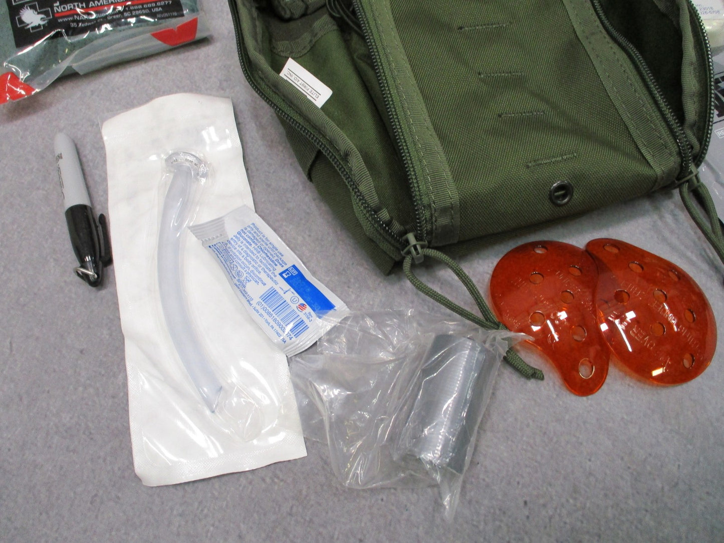 Custom IFAK First Aid Kit OD Green MOLLE Pouch Trauma Supplies Tactical Medical