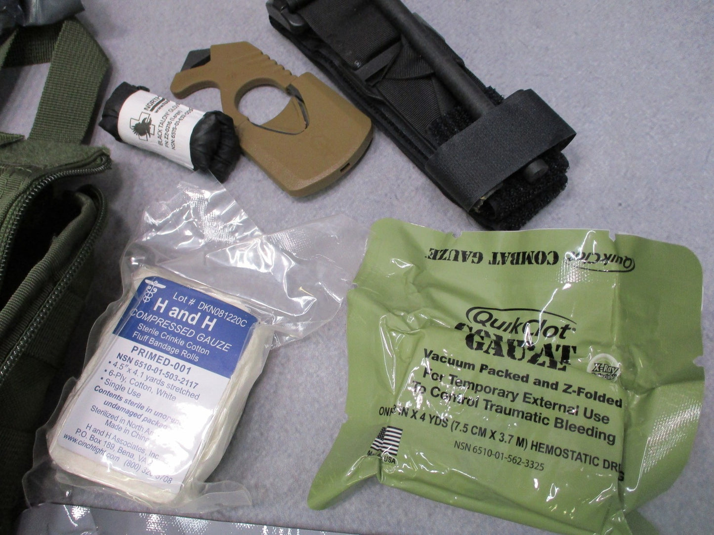 Custom IFAK First Aid Kit OD Green MOLLE Pouch Trauma Supplies Tactical Medical