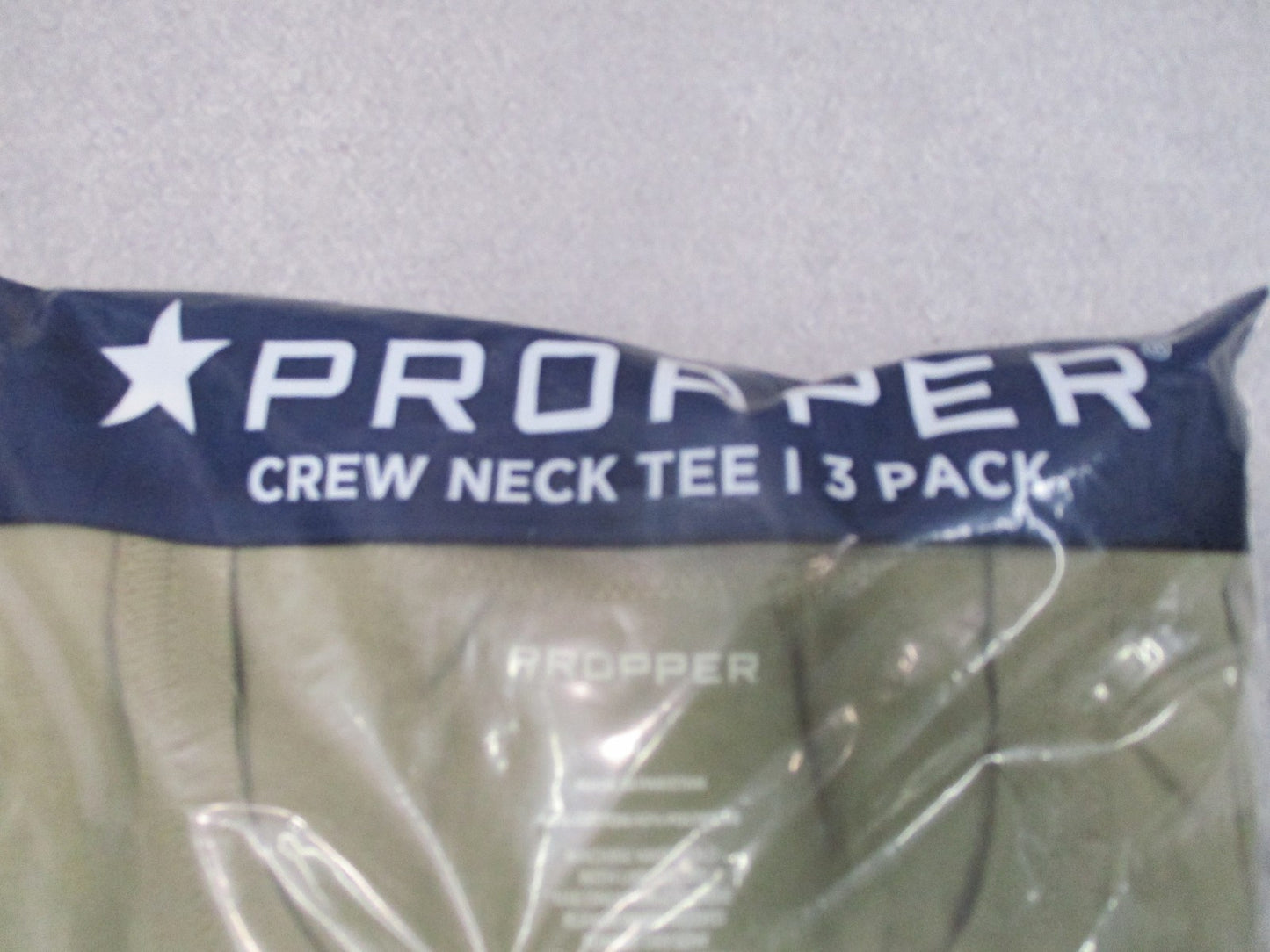 Propper Men's Crew Neck T-Shirt 3-Pack Tan 499 Moisture Wicking Size Large New