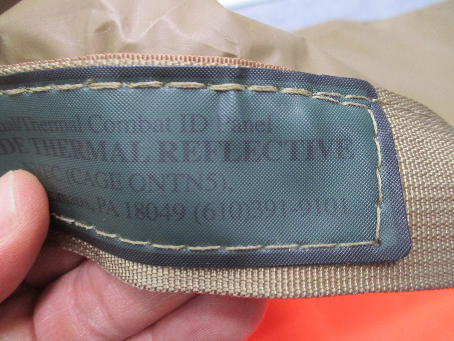 VISUAL THERMAL COMBAT ID SIGNAL PANEL 49"x49" HI VIS ORANGE CIP TIP VS-17 MARKER
