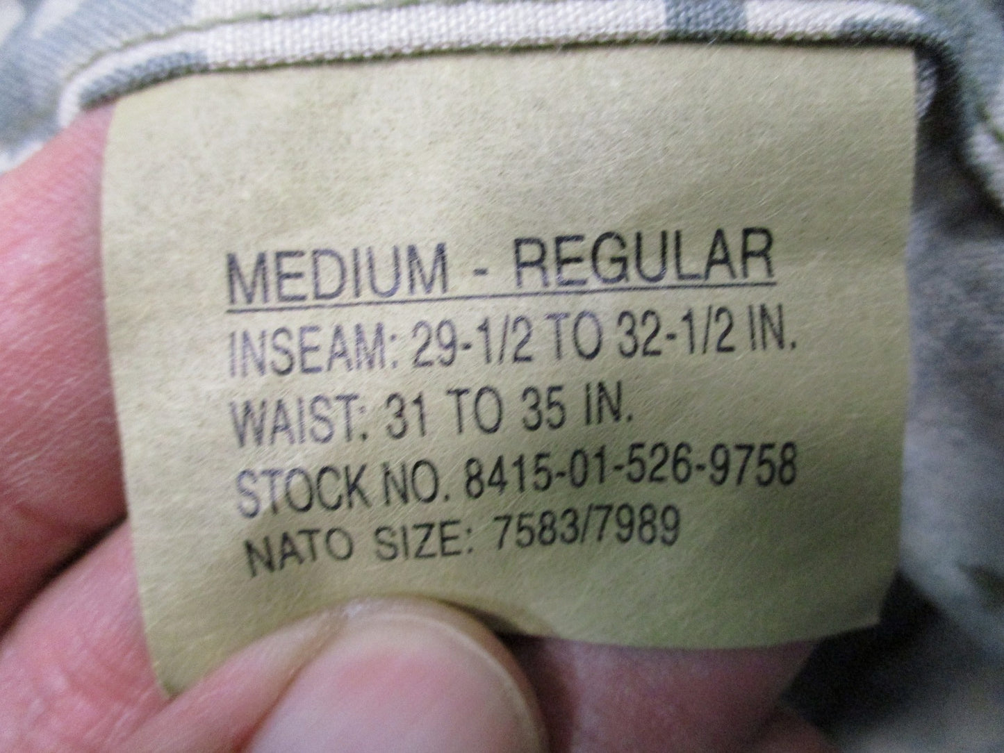 US Military Aircrew Combat Trousers UCP Digital Camo Flame Resistant Med-Reg