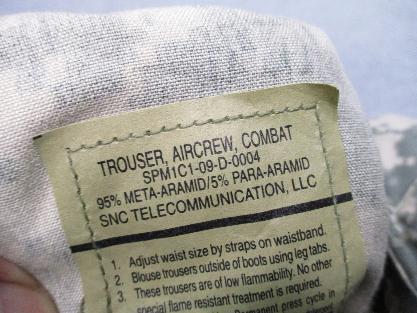 US Military Aircrew Combat Trousers UCP Digital Camo Flame Resistant Med-Reg