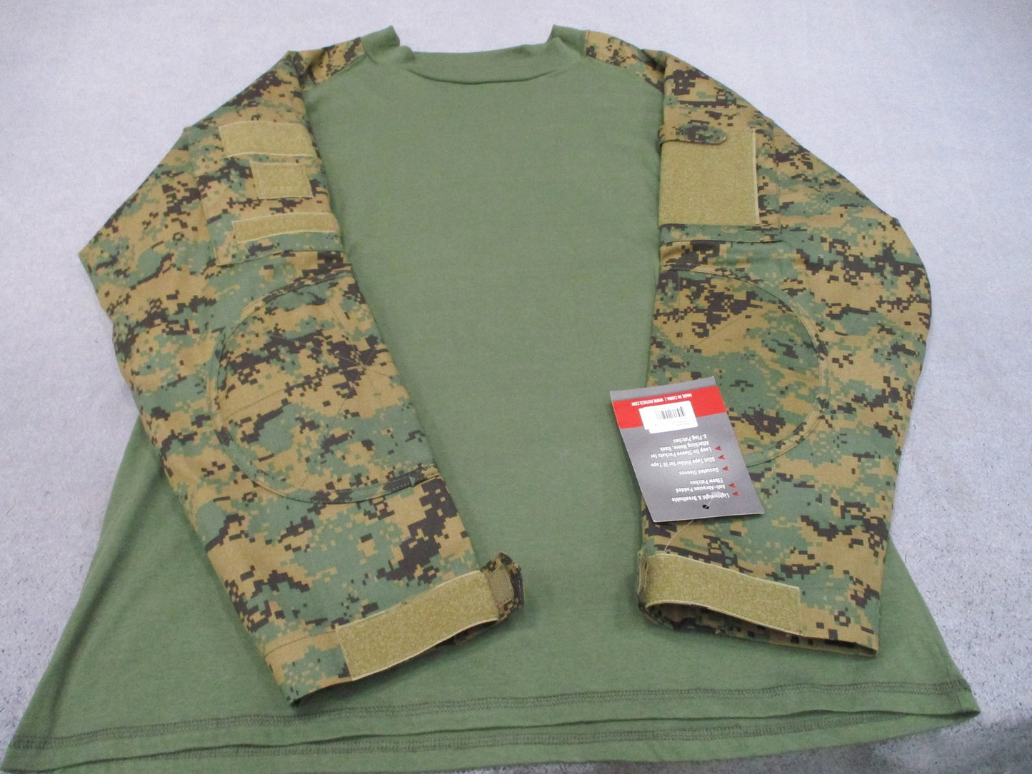 New Rothco Tactical Airsoft Combat Shirt Woodland Digital Camo Size XL 45030