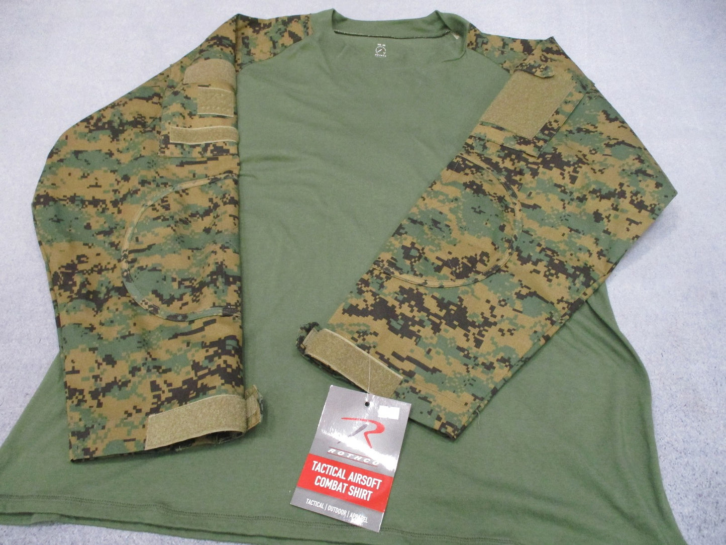Rothco Tactical Airsoft Combat Shirt Woodland Digital Camo Size 2XL New