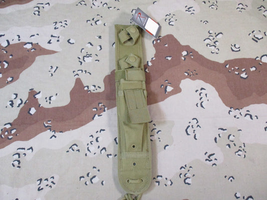 New Rothco 40064 Tactical MOLLE Knife Sheath Coyote Brown Fits 7" Combat Knives