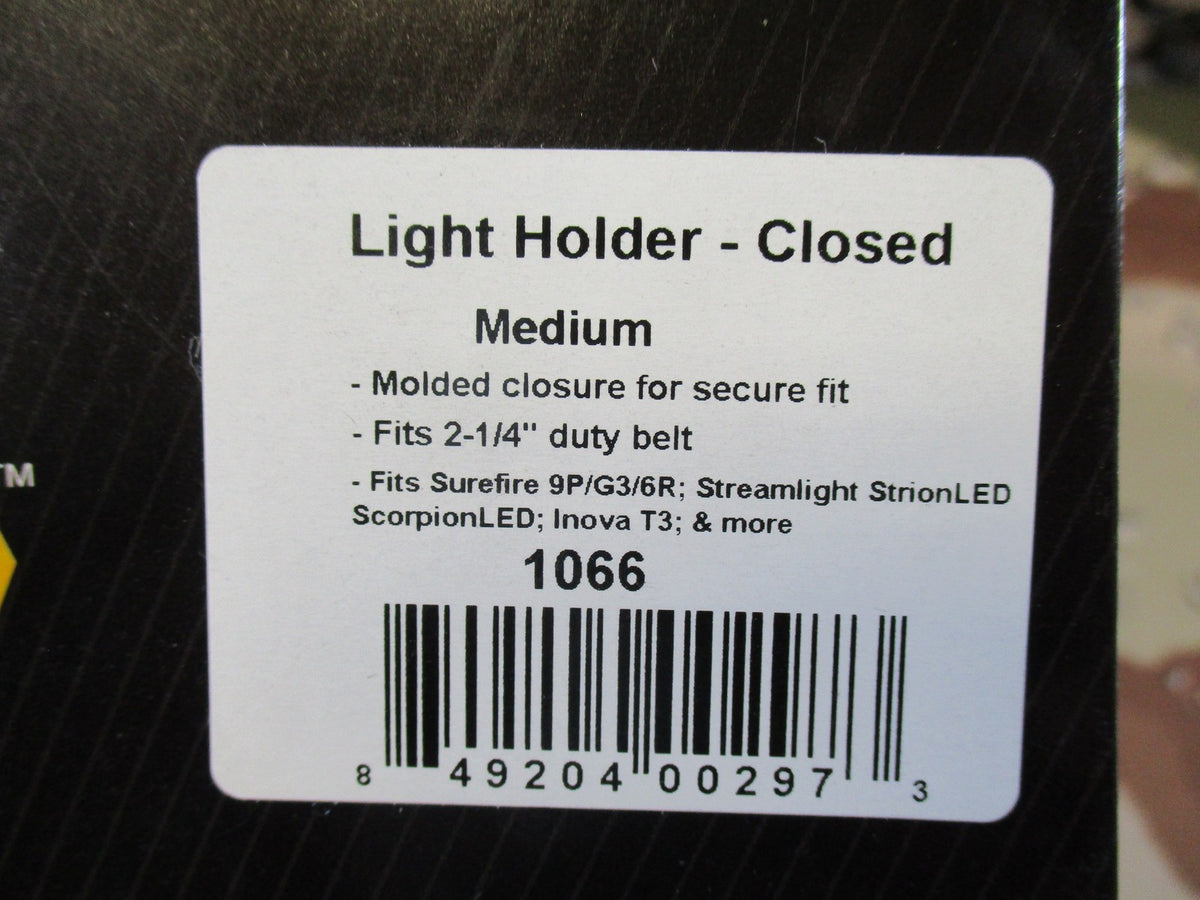 Hero's Pride 1066 Ballistic Flashlight Holder Duty Pouch Fits 2-1/4" Belt New