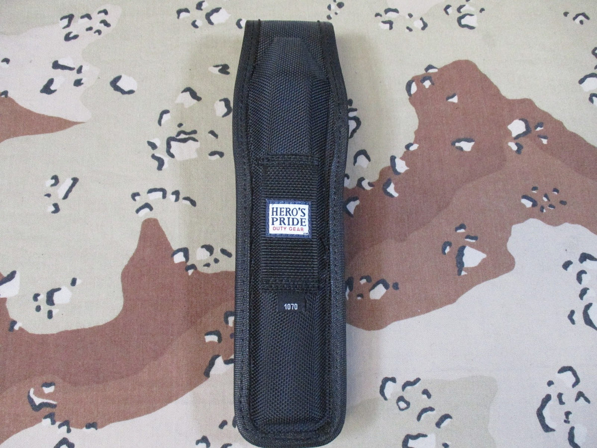 Hero's Pride 1070 Flashlight Holder Closed Top X-Large Fits 2-1/4" Duty Belt New