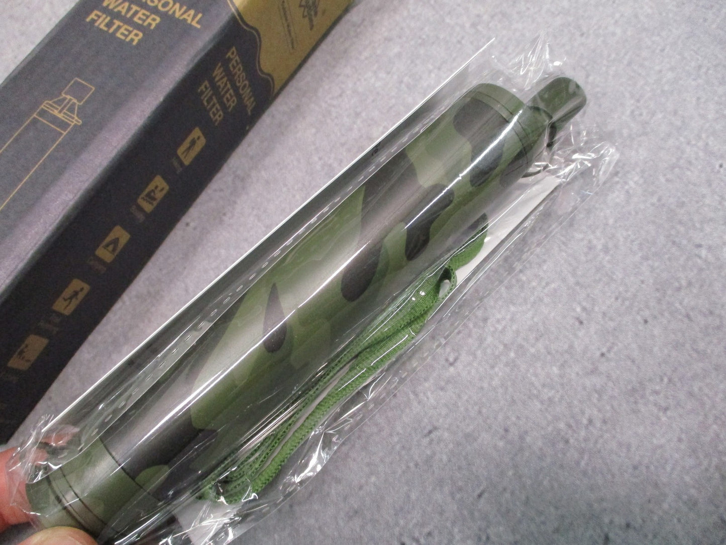 Membrane Solutions Camo Water Filter Straw Camo 0.1 Micron Camping Survival New