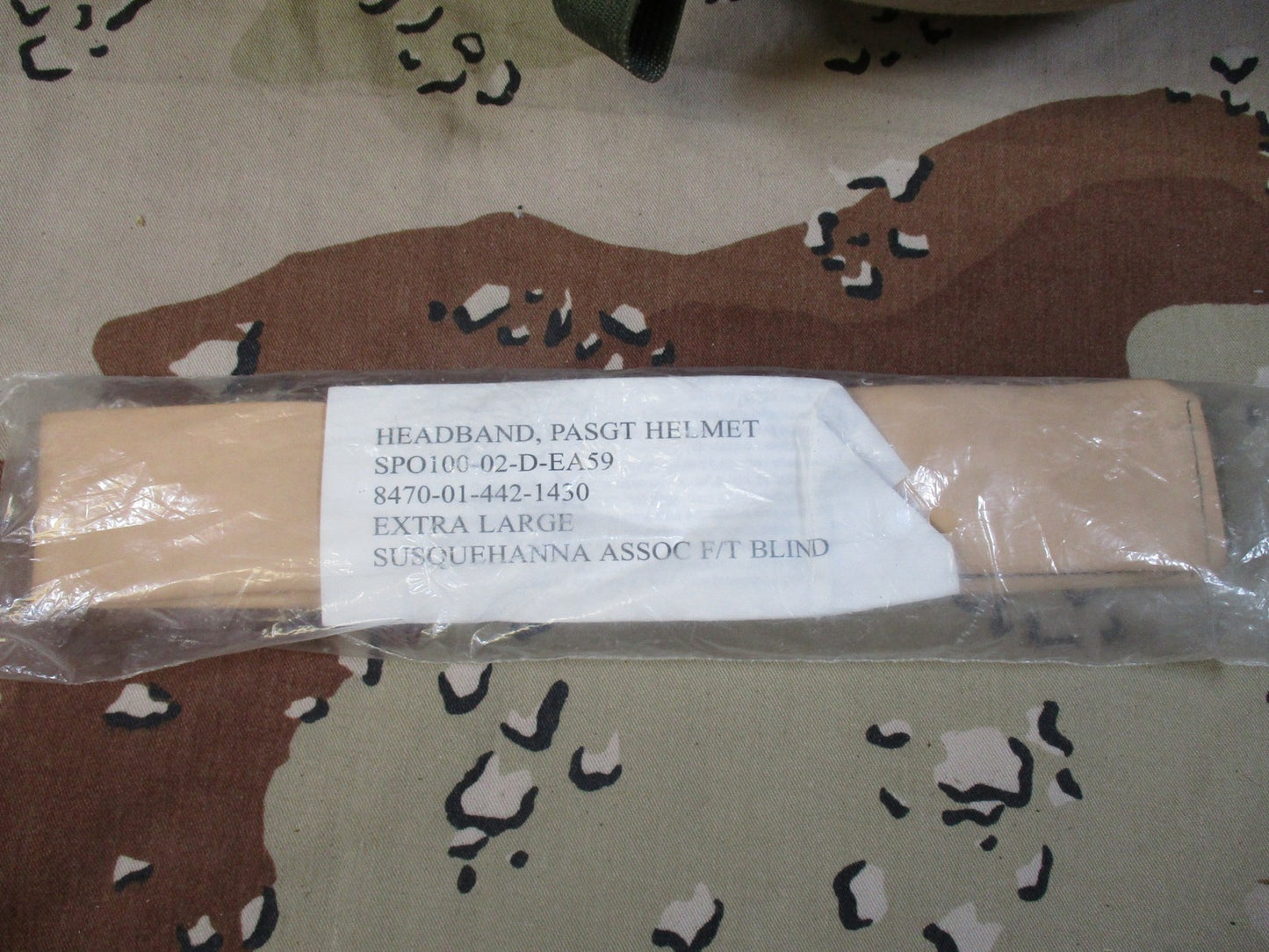 USGI PASGT Helmet Large DCU Cover + NOS Leather Headband Military Surplus