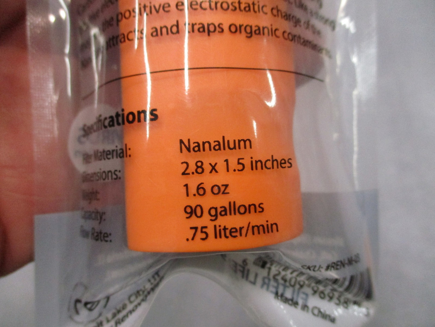 Renovo Water MUV3 Nanalum Replacement Filter 90 Gallon Sealed New REN-M-03