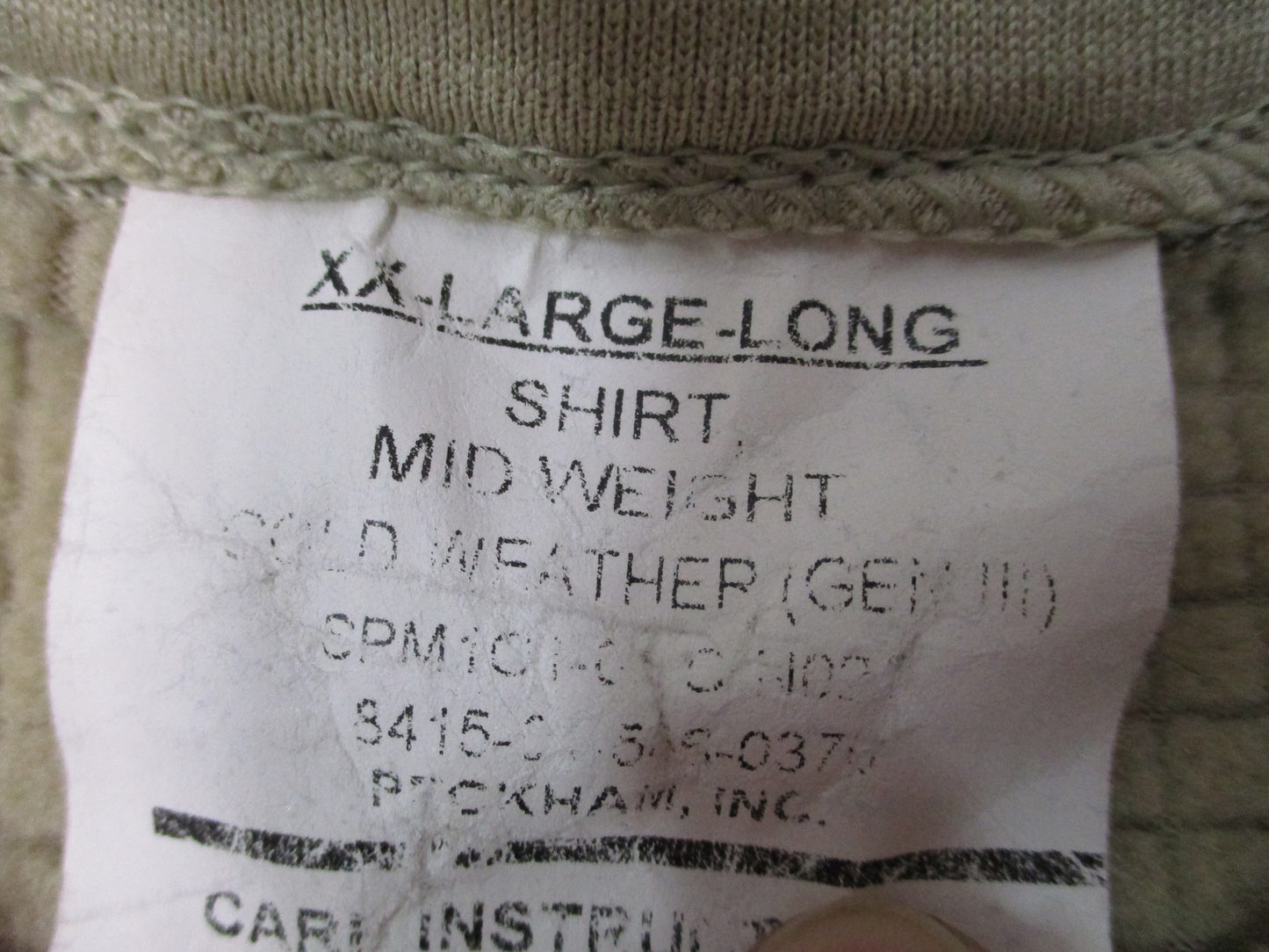 US Military ECWCS Gen III Level 2 Mid-Weight Shirt Tan XXL-Long Grid Fleece