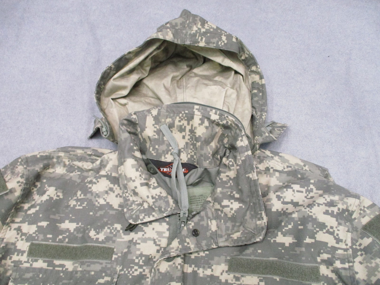 Tru-Spec UCP Digital Camo ACU Field Coat Jacket Large Long Military Style
