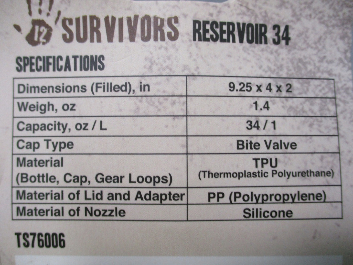 12 Survivors Collapsible Water Reservoir Set 10 17 34 oz 0.3L 0.5L 1L NOS