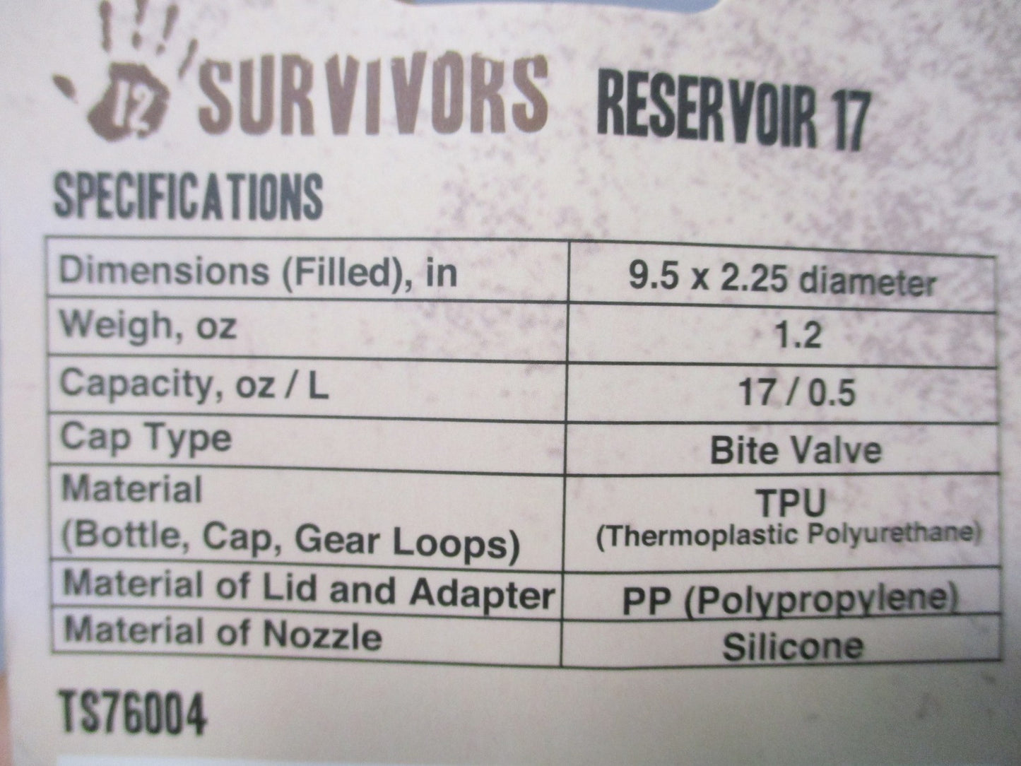 12 Survivors Collapsible Water Reservoir Set 10 17 34 oz 0.3L 0.5L 1L NOS