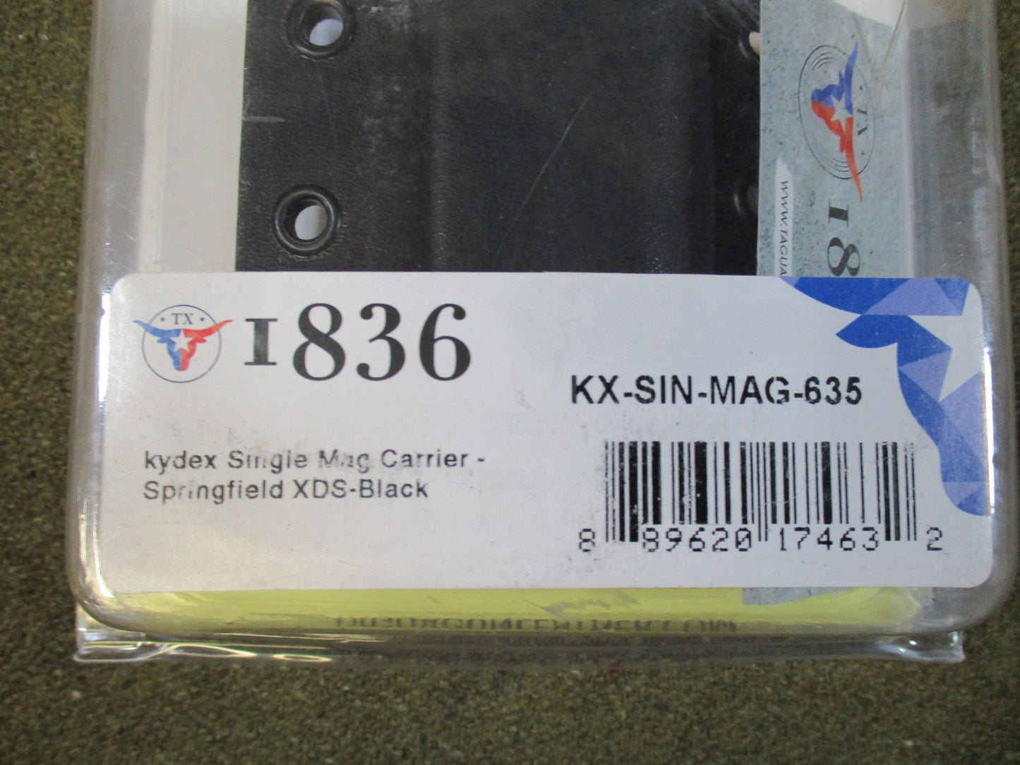 1836 Kydex Single Magazine Carrier for Springfield XDS Black KX-SIN-MAG-635 New