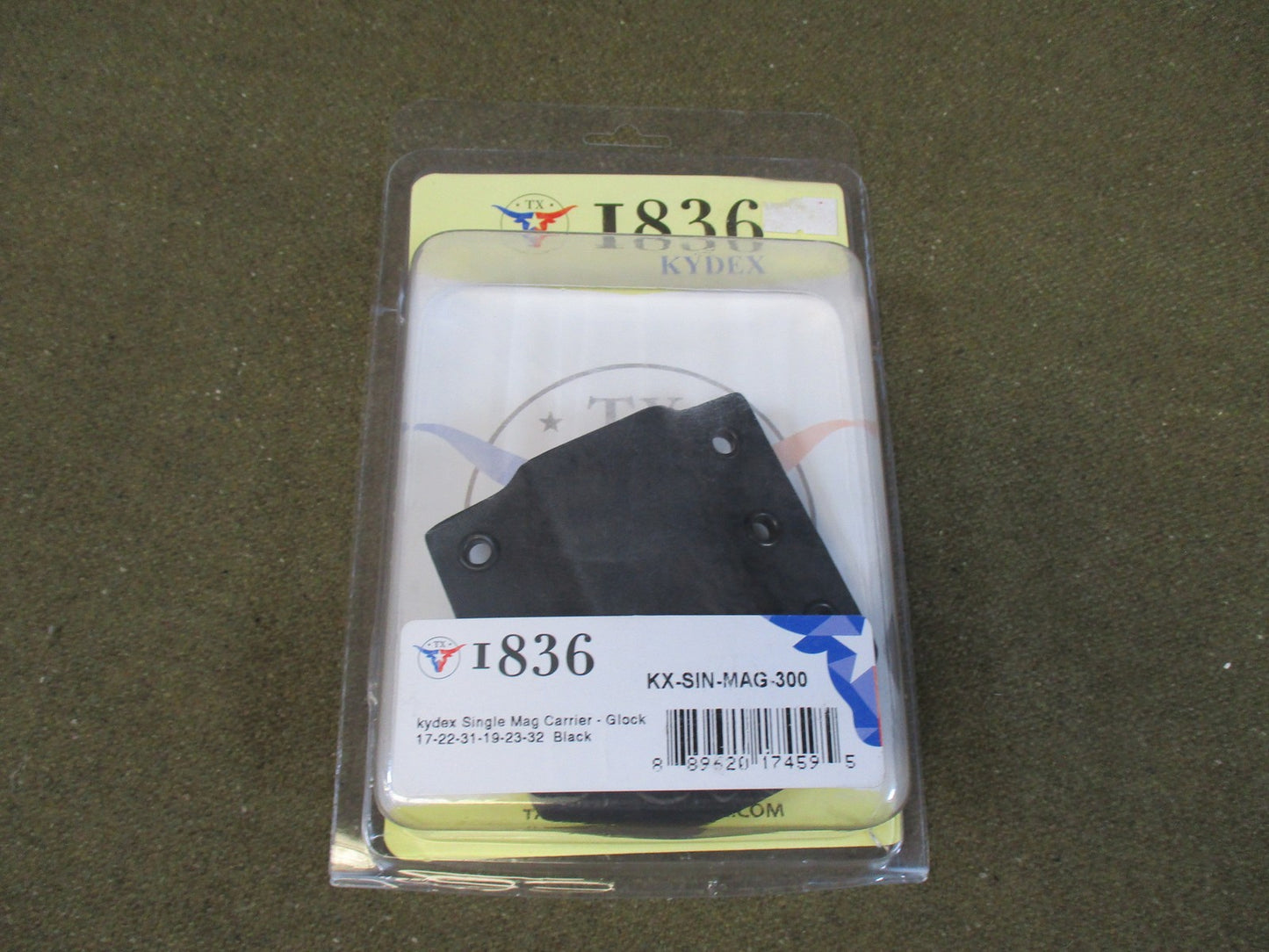 1836 Kydex Single Magazine Carrier for Glock 17 19 22 23 31 32 Black New
