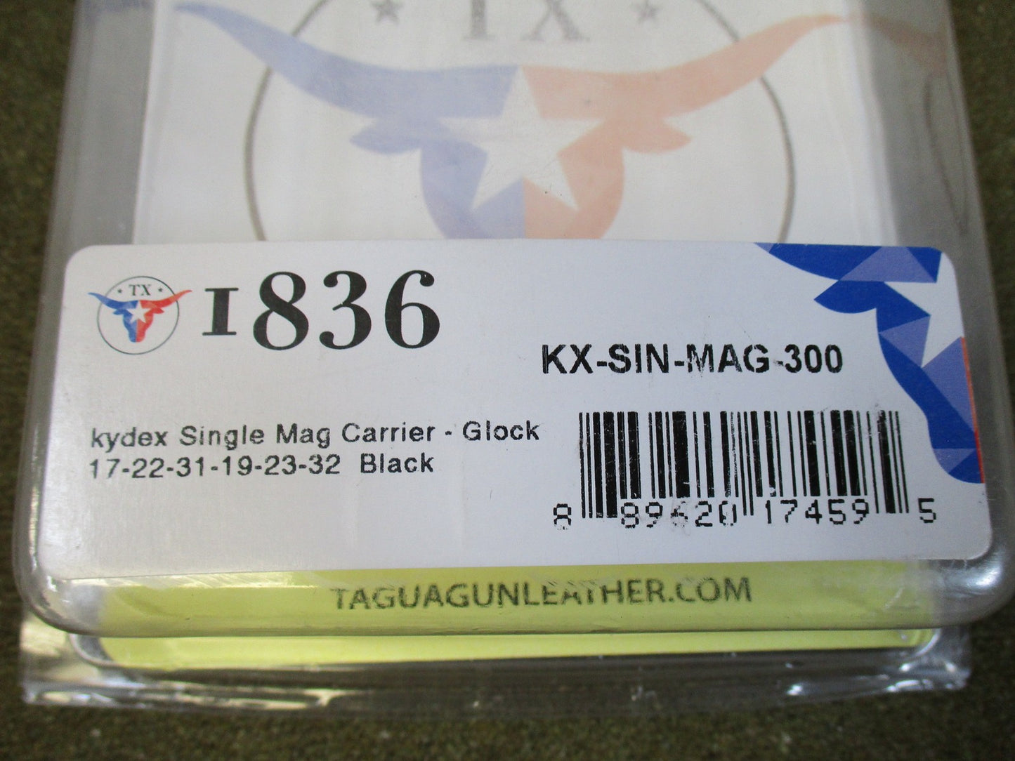 1836 Kydex Single Magazine Carrier for Glock 17 19 22 23 31 32 Black New