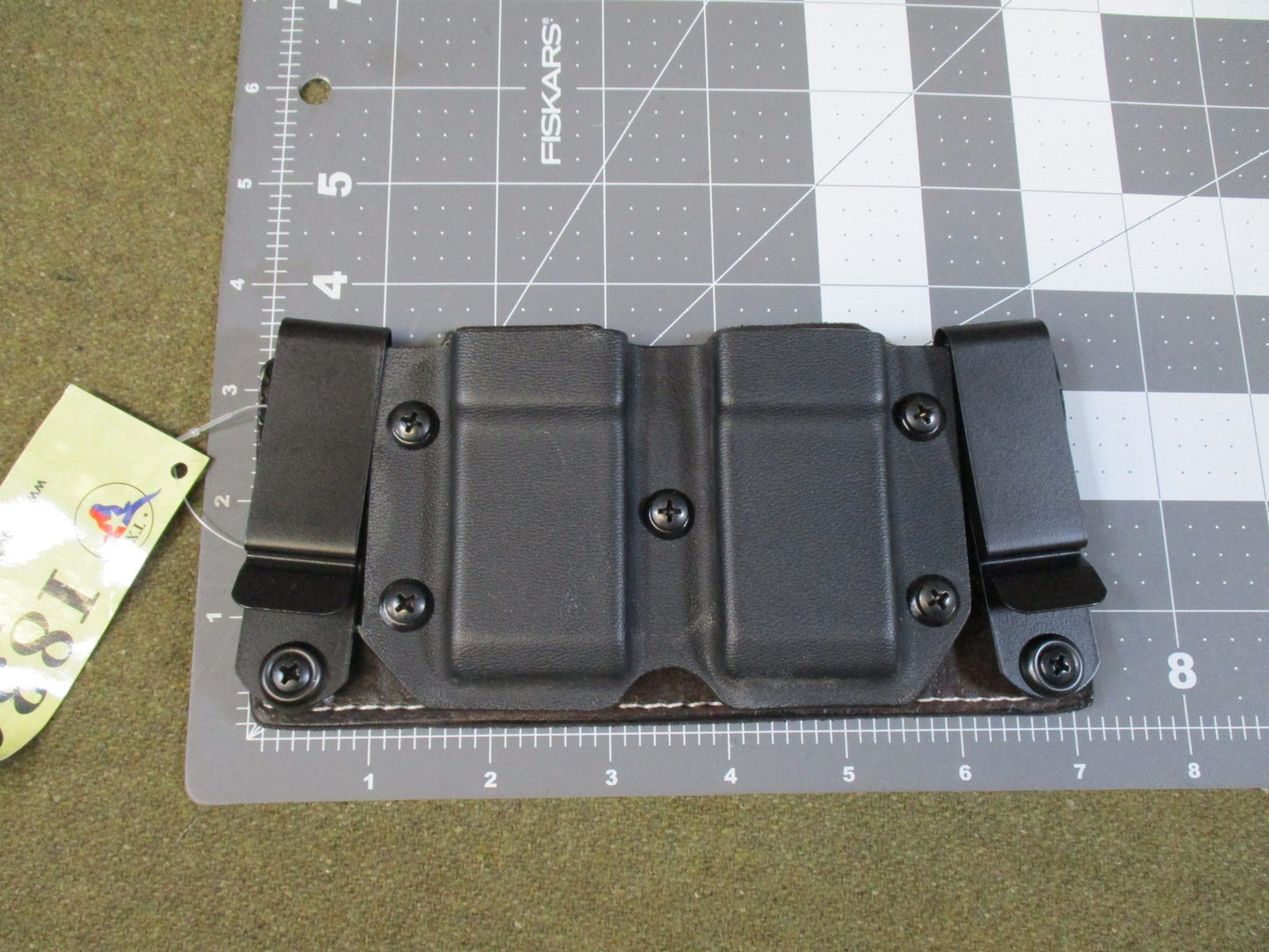 1836 TX-PART-DMAG-004 Double Magazine Pouch Kydex Leather 9mm .40 .45 Ambi New