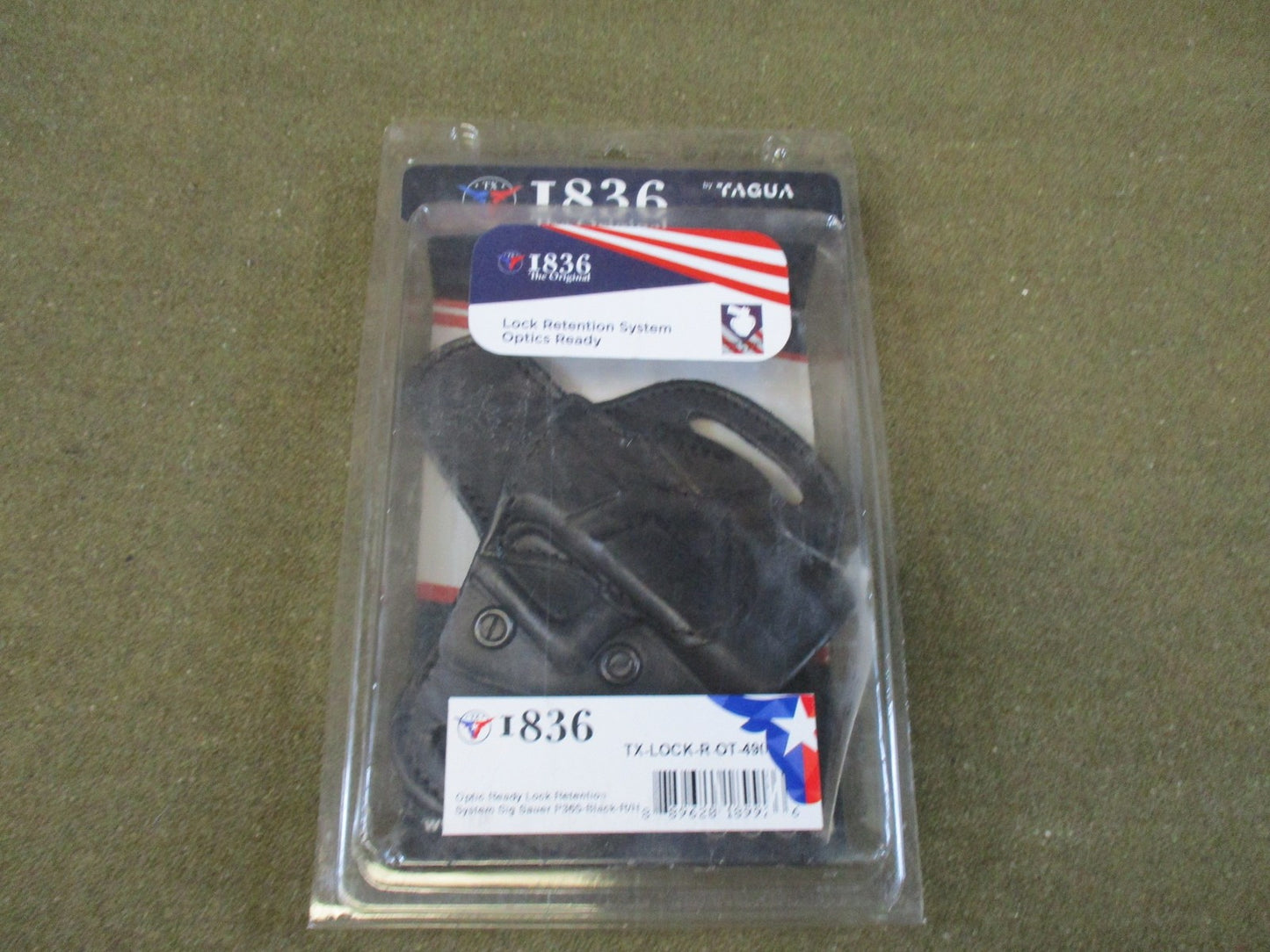 1836 by Tagua Leather Optic Ready Holster for Sig Sauer P365 Right Hand Black