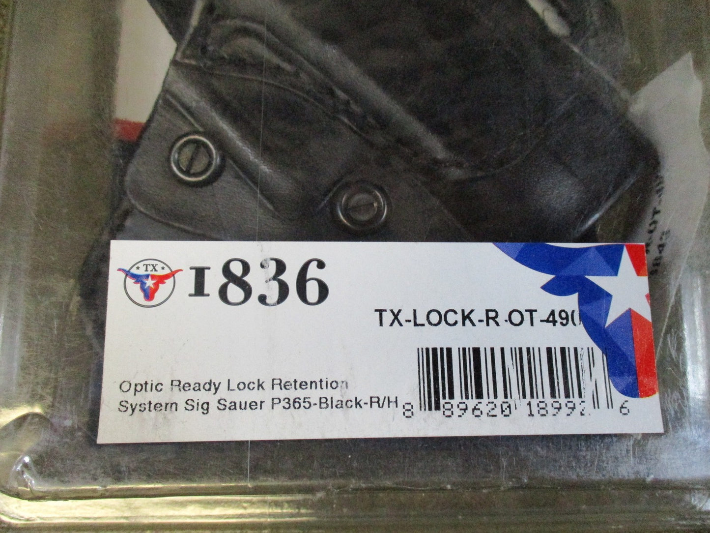 1836 by Tagua Leather Optic Ready Holster for Sig Sauer P365 Right Hand Black