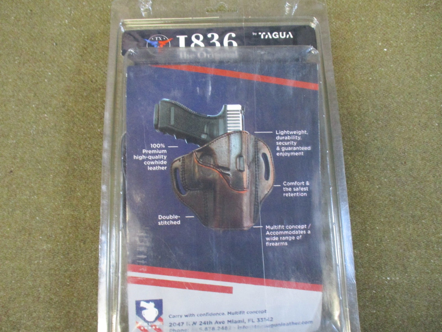 1836 by Tagua Leather Optic Ready Holster for Sig Sauer P365 Right Hand Black