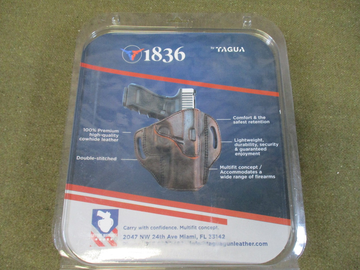 1836 by Tagua Leather Optic Ready Holster TX-LOCK-R-OT-520 Glock 19 Sig P320